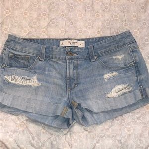Abercrombie light denim shorts